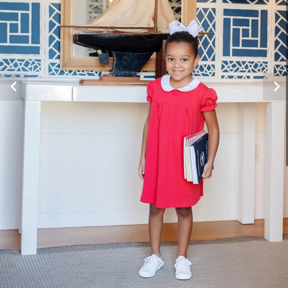 The Beaufort Bonnet Company TBBC Corduroy Short Sleeve Holly Day Dress 2T Pink - Picture 2 of 16